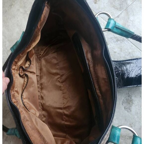 MC crocodile texture and animal print shoulder bag, purse - Picture 3 of 12